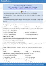 Đề thi giữa kì 2 KHTN 6 Chân trời sáng tạo - Đề số 3